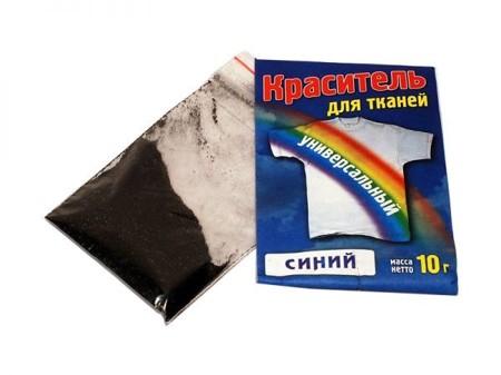 Краситель для ткани голубой 10 гр Краситель для ткани голубой 10 гр